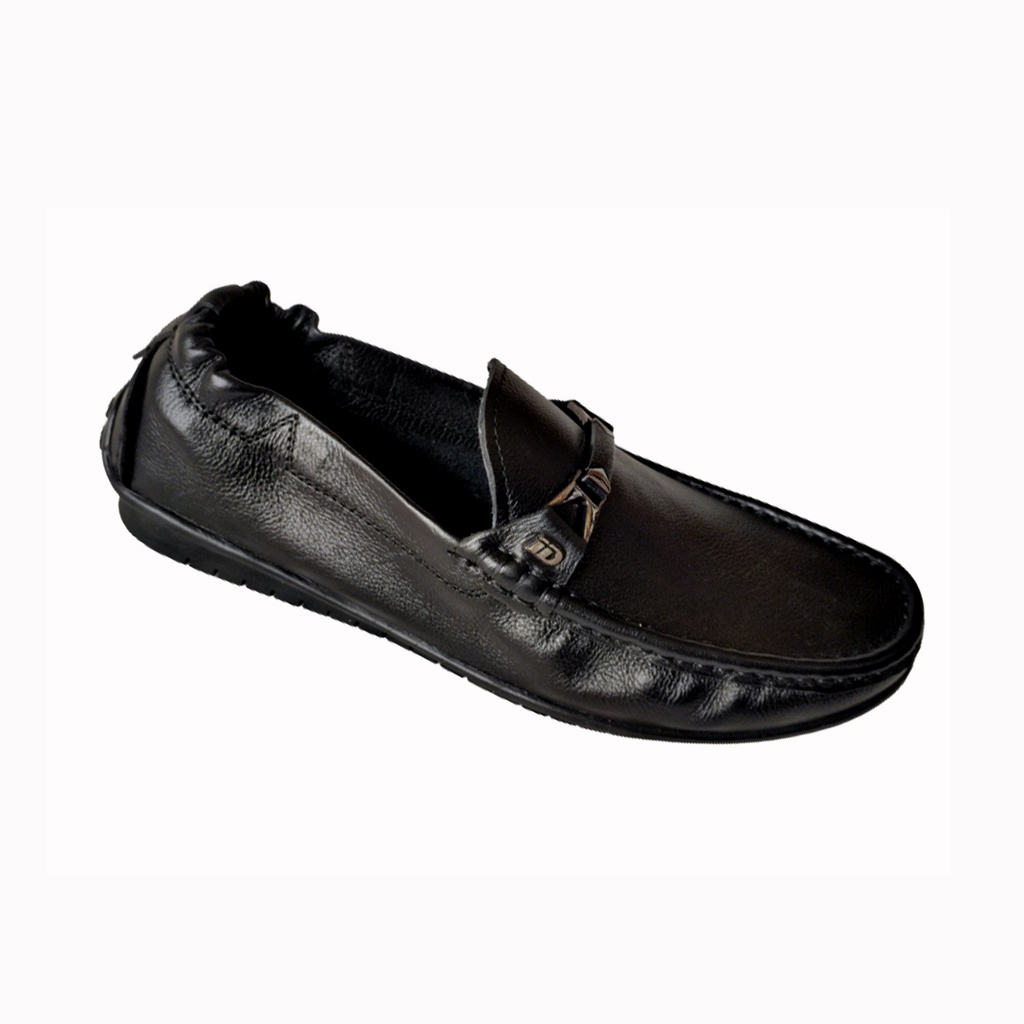 ID 1060 BLACK MEN'S CASUAL LETHER LOFEAR