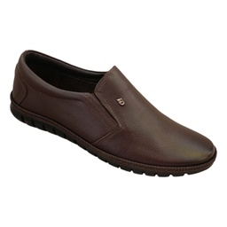 [B061] ID 2071 BROWN MEN'S CASUAL LETHER SHOE SLIPON