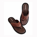 LAURENT 6102 MEN'S CASUAL LETHER CHAPPAL BROWN