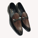 MEN'S CASUAL LOAFER MIRROR SHINE BLACK/BROWN