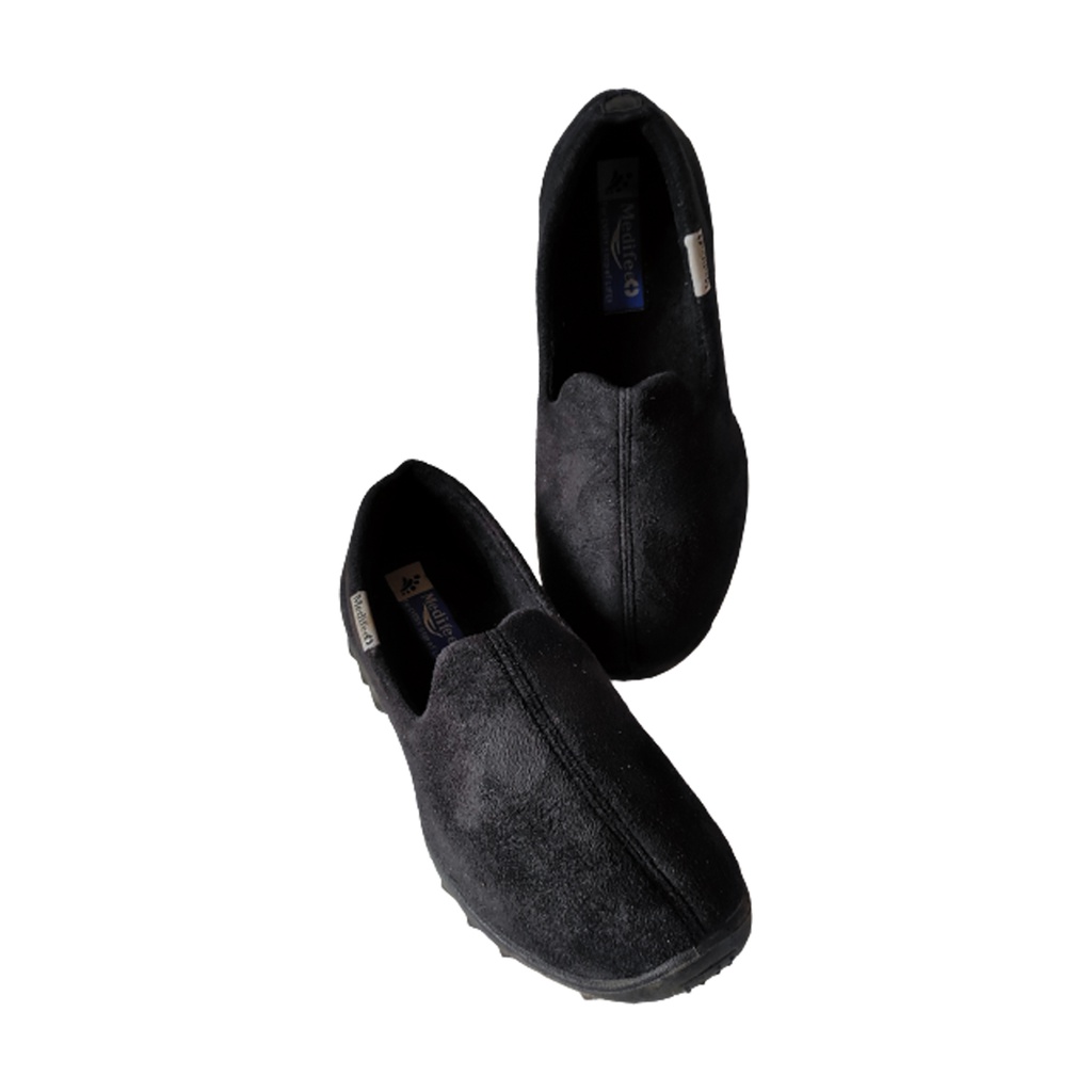 MEDIFEET 174 MEN'S CANWAS CASUAL SLIP ON SHOE BLACK