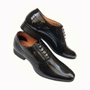 TRY IT MEN'S FORMAL MIRROR SHINE SHOE BLACK