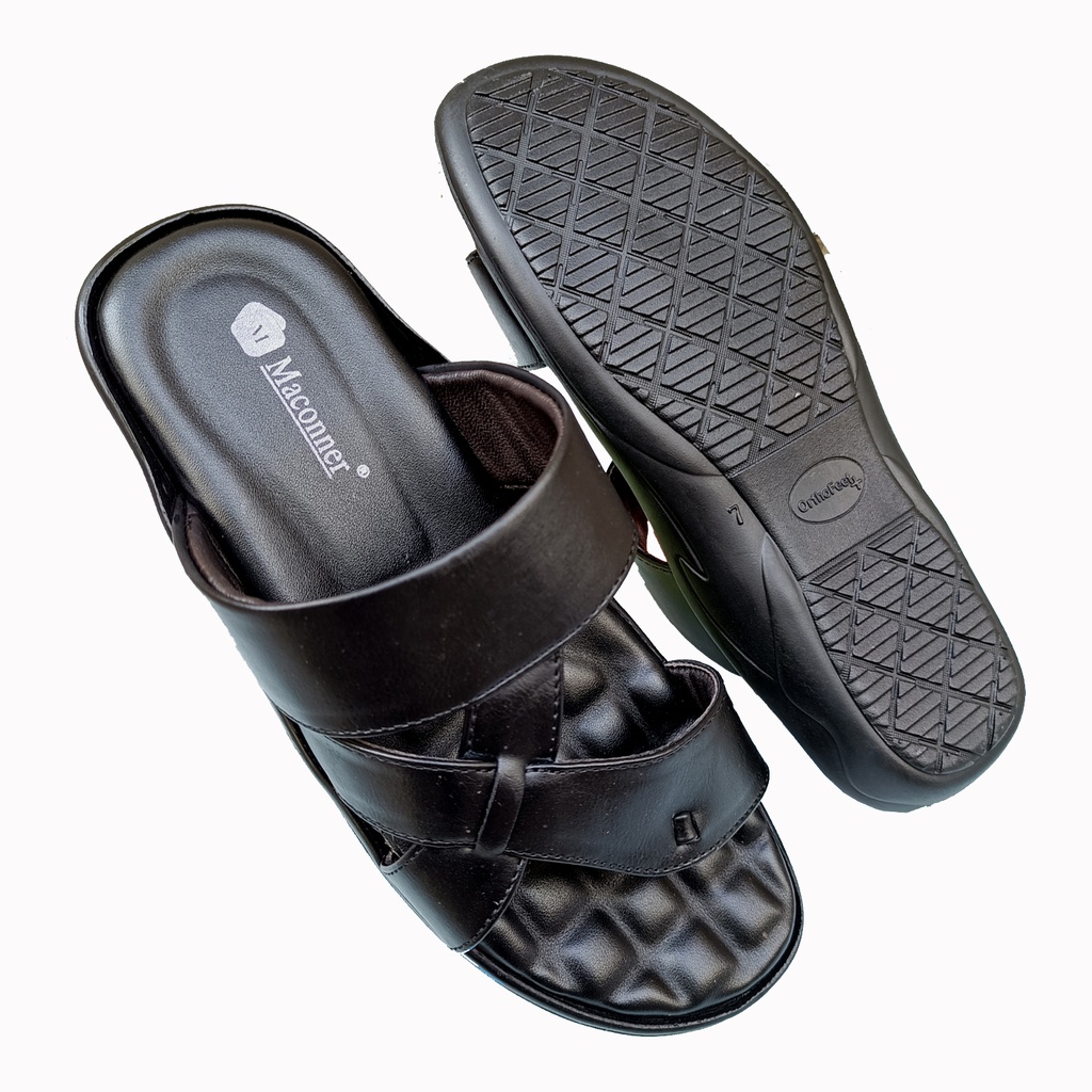 MACONNER MEN'S CASUAL CHAPPAL BLACK