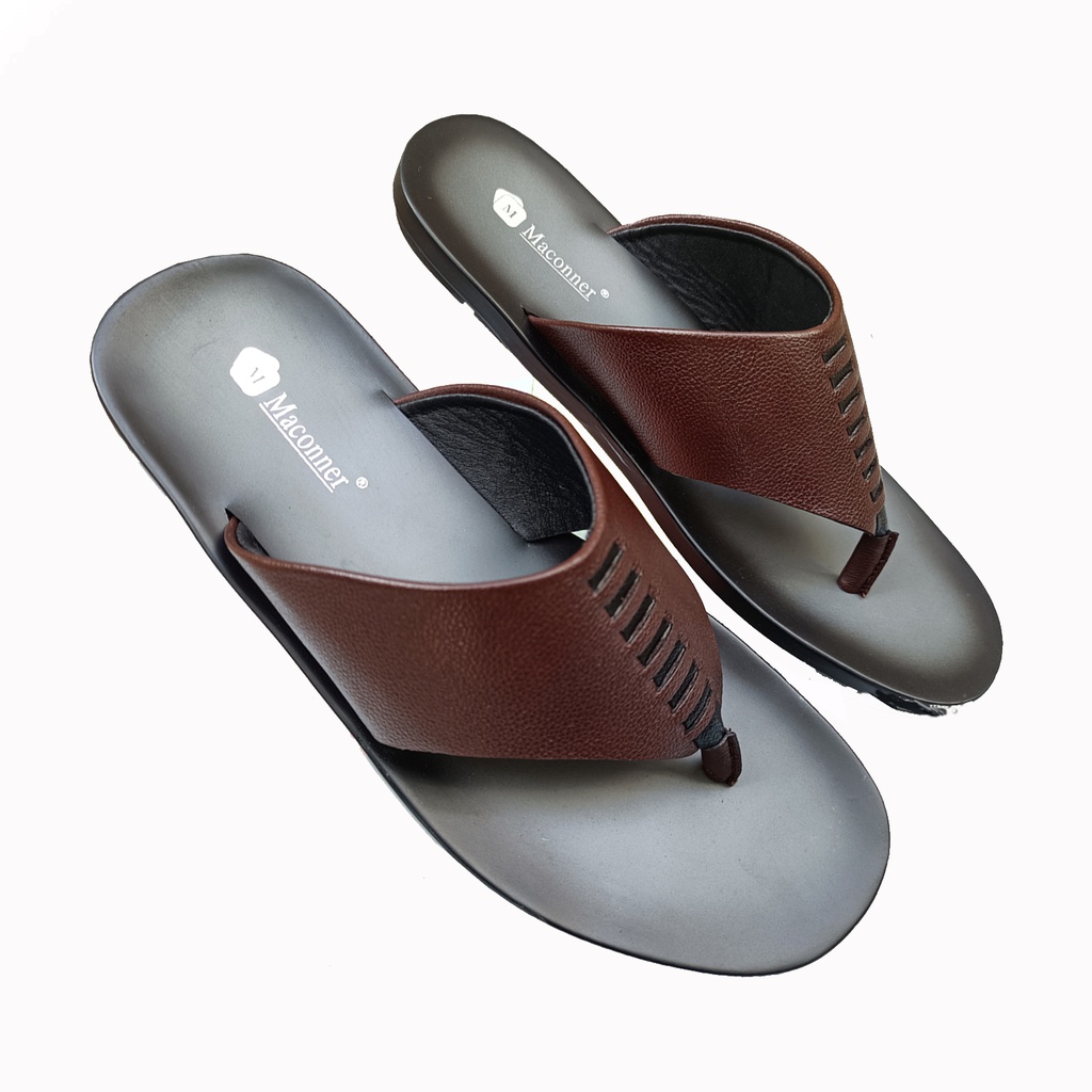 MACONNER MEN'S CASUAL CHAPPAL BLACK