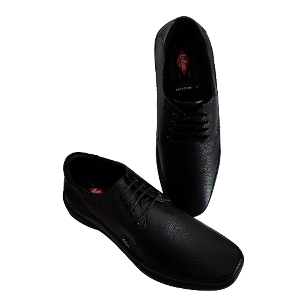 LEE COOPER MEN'S LEATHER SHOE BLACK