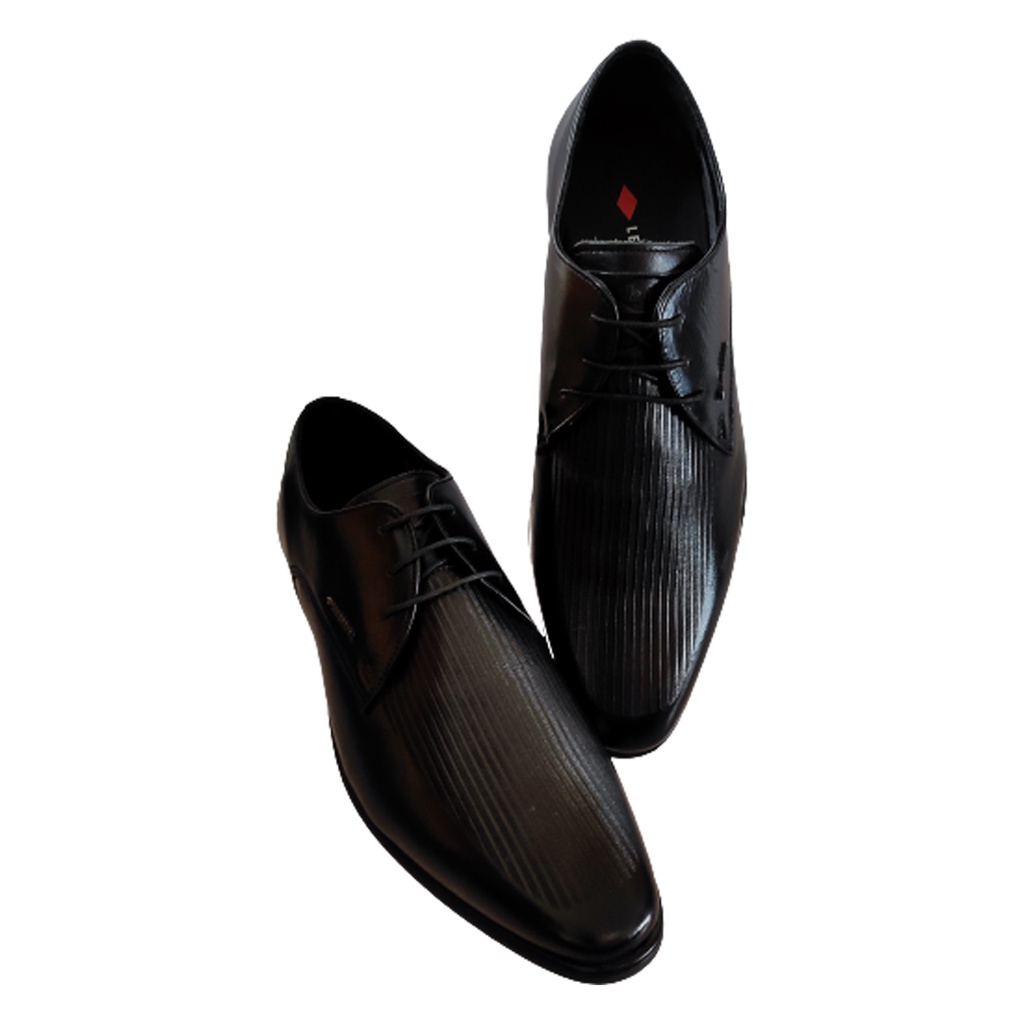 LEE COOPER MEN'S LEATHER SHOE BLACK