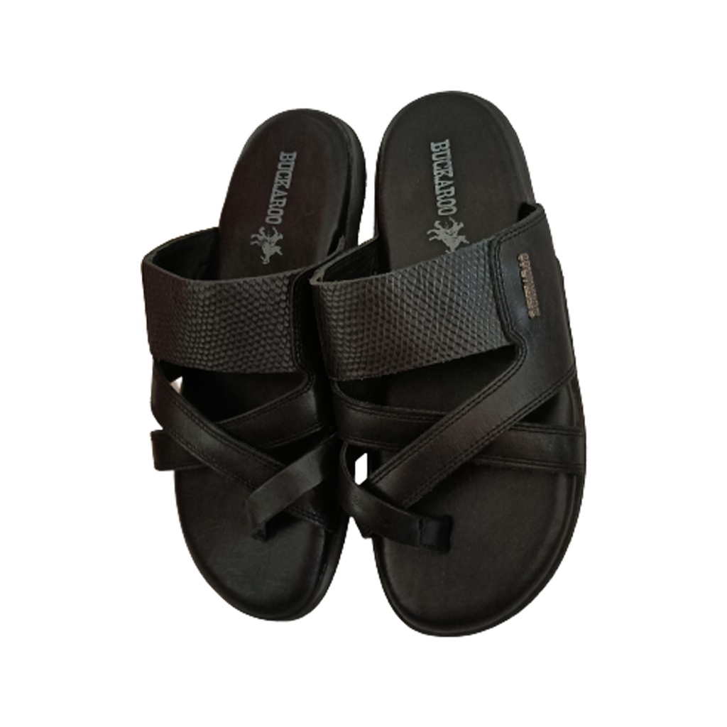 BUCKAROO MEN'S CASUAL CHAPPAL BLACK