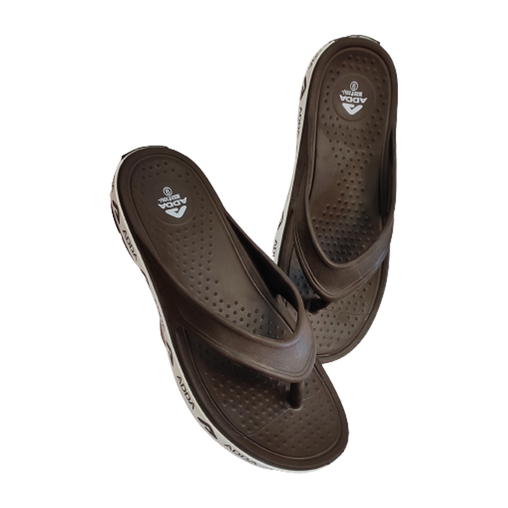 ADDA MEN'S EXTRA LIGHT WEIGHT SLIPPER BROWN