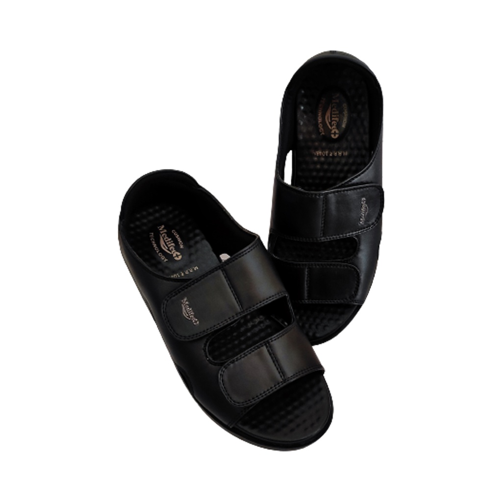 MEDIFEET MEN'S ORTHO CASUAL SANDAL BLACK