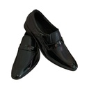 SHOOEZ MIRROR SHINE MEN'S SILP ON SHOES BLACK