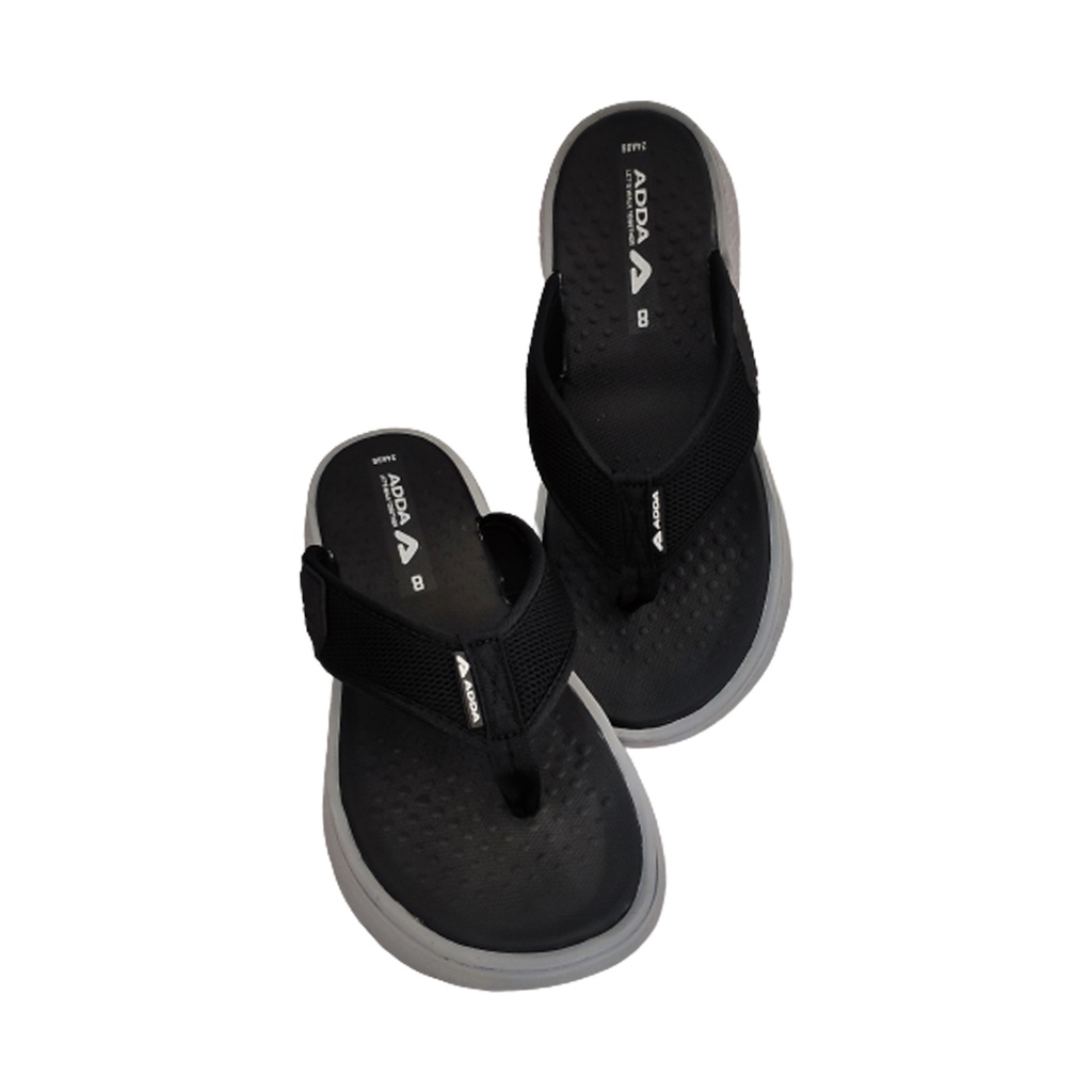 ADDA MEN'S EXTRA COMFORT SLIPPER BLACK