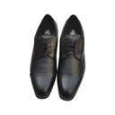 HITZ MEN'S LEATHER SHOE BLACK