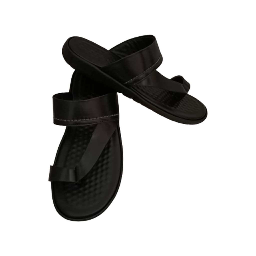 TRUE VALUE MEN'S CASUAL CHAPPAL BLACK