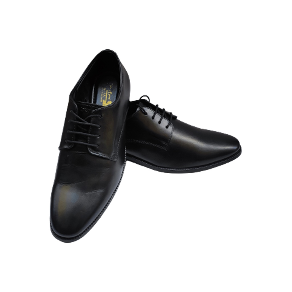 CORZY BEES MEN'S LEATHER SHOE BLACK