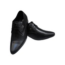 SHOEZAR MEN'S LEATHER SHOE BLACK