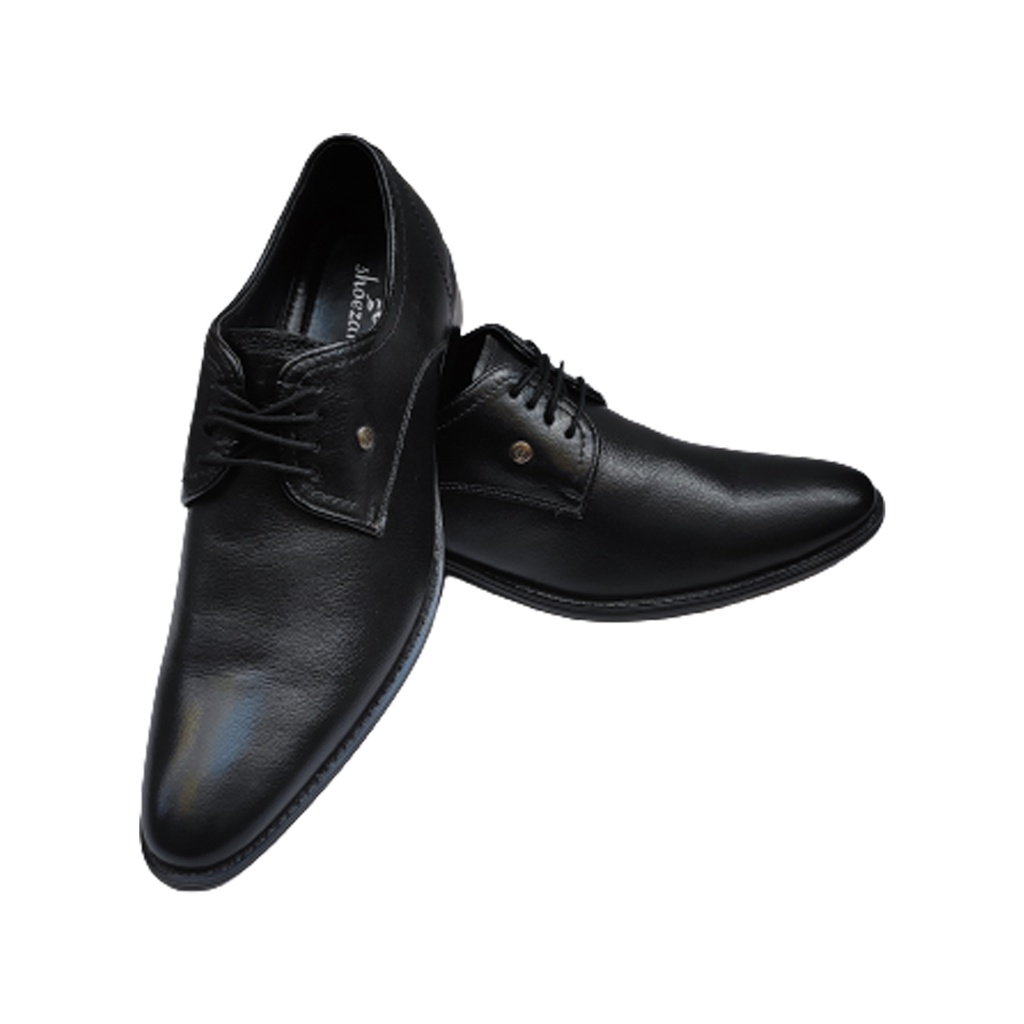 SHOEZAR MEN'S LEATHER SHOE BLACK