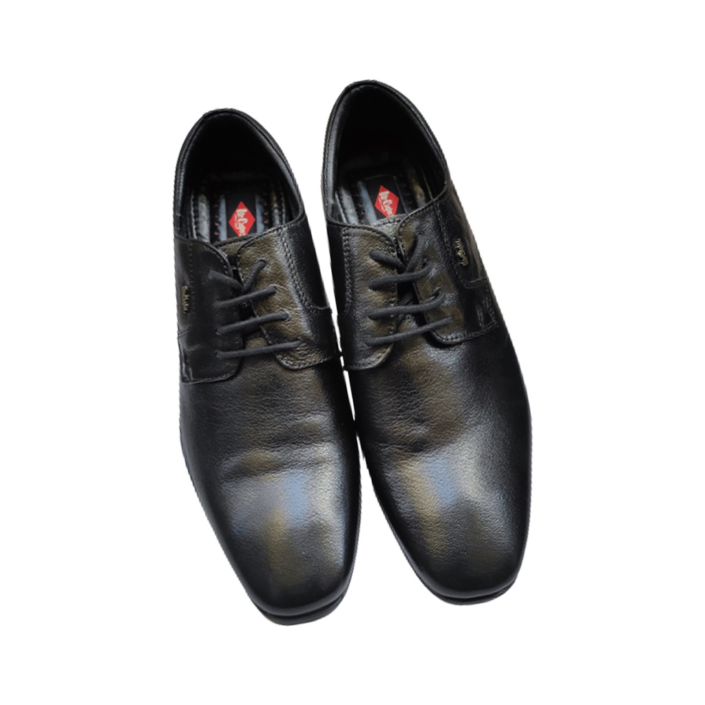 LEE COOPER MEN'S LEATHER SHOE BLACK