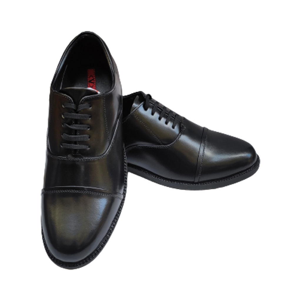 VALENTINO MEN'S LEATHER POLICE SHOE BLACK