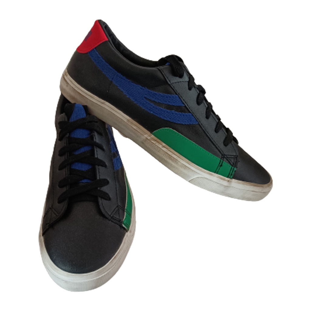 PINE BERRY MEN'S CASUAL SNEAKERS BLACK/BLUE/GREEN