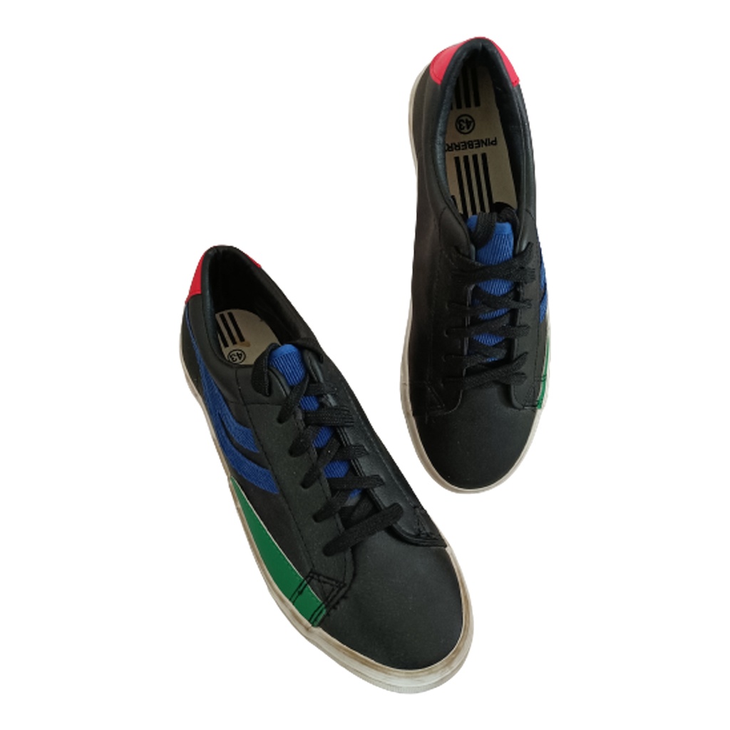 PINE BERRY MEN'S CASUAL SNEAKERS BLACK/BLUE/GREEN