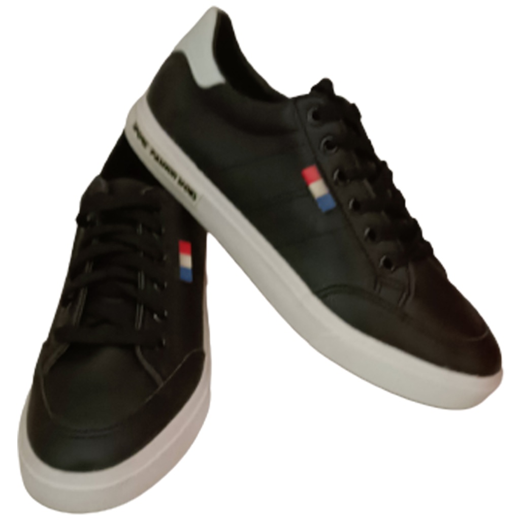 RUNNER MEN'S CASUAL SNEAKERS BLACK/WHITE