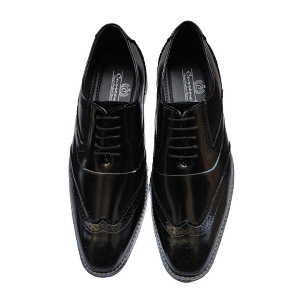 CURRENCY LEATHER MEN'S SHOE BLACK