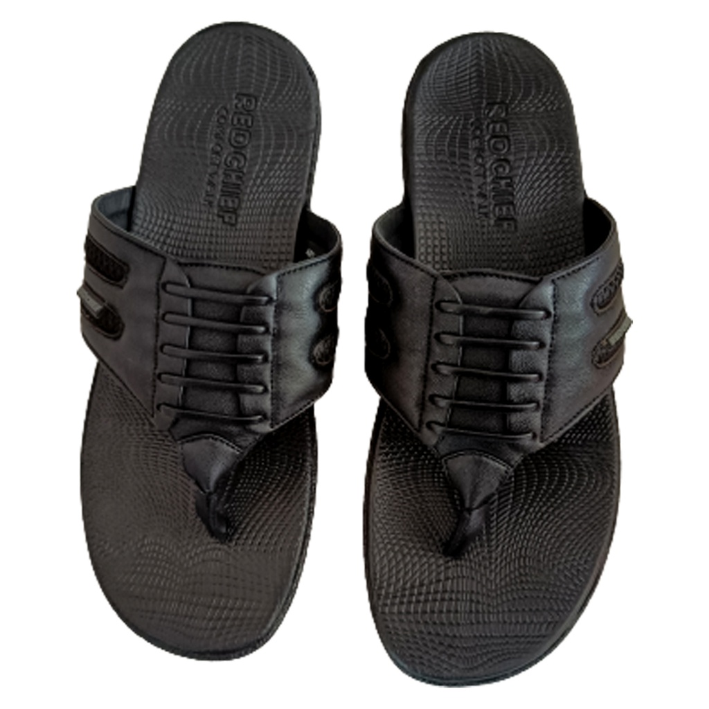 RED CHIEF RC5002 BLACK MEN'S CASUAL CHAPPAL