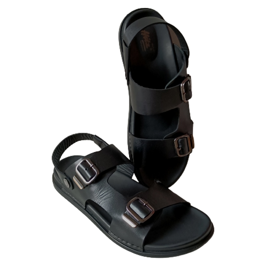 HITZ 6765 BLACK MEN'S LEATHER SANDAL