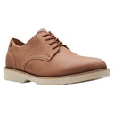 CLARKS FALLHILL PLAIN D.TAN MEN'S CASUAL LETHER SHOE