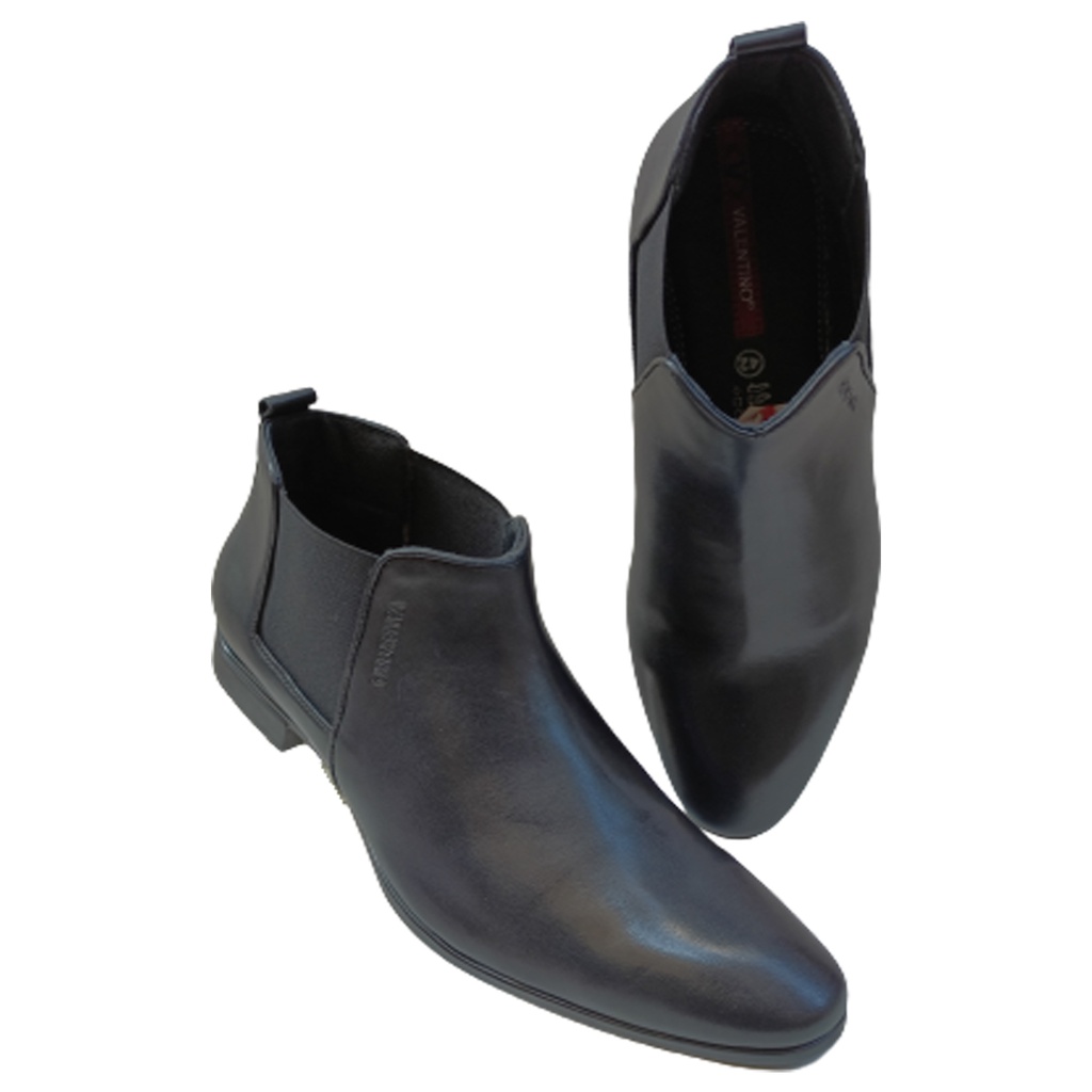 VALENTINO REFORM-85 BLACK MENS CASUAL LEATHER BOOTS