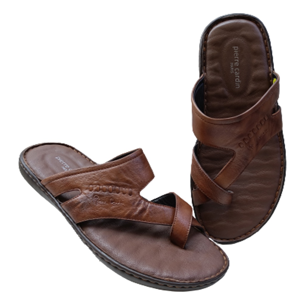 PIERRE CARDIN PC1031 TAN MEN'S LETHER CHAPPAL