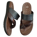 UNISOFT 458-09 BROWN/GREY MEN'S CHAPPAL