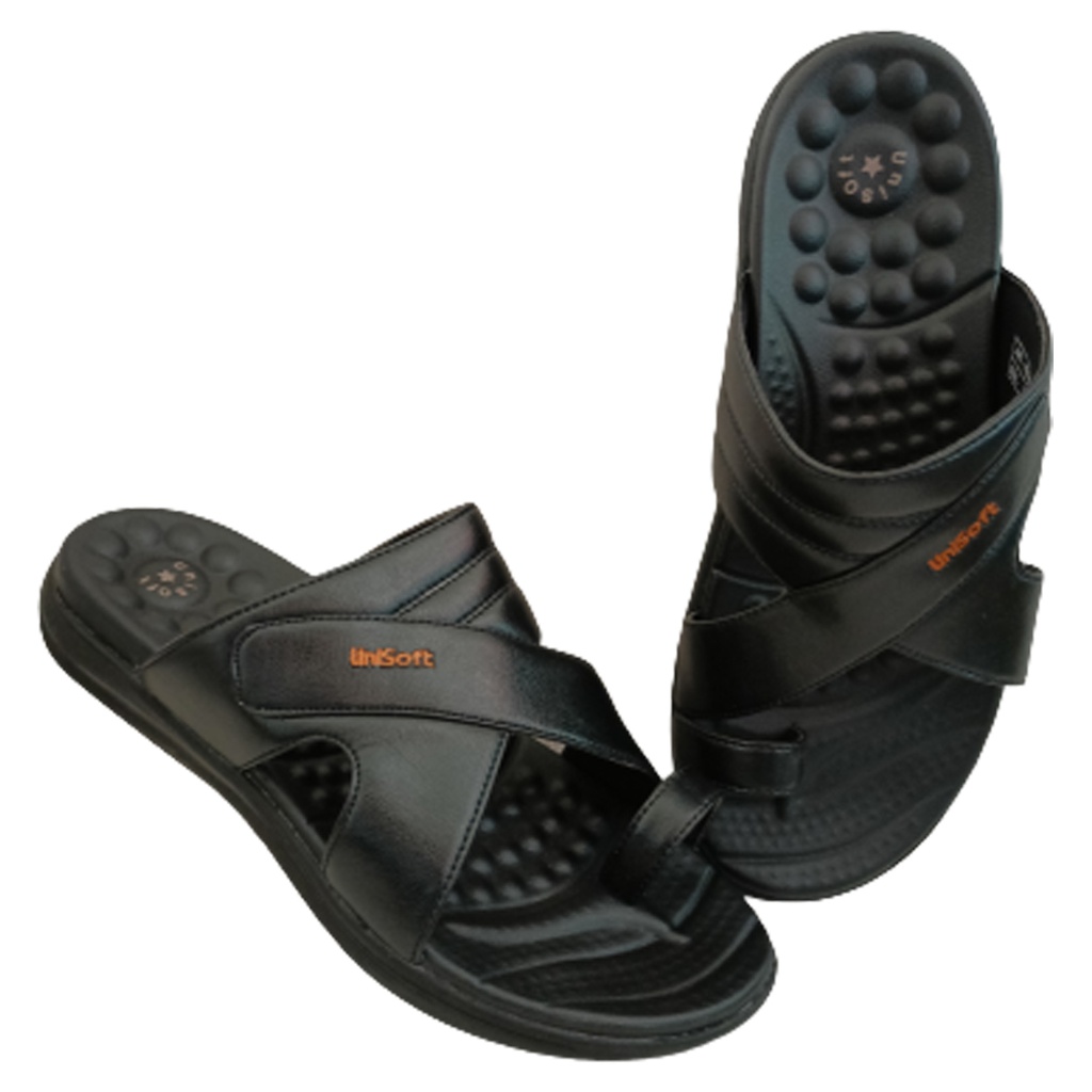 UNISOFT 458-10 BLACK MEN'S CHAPPAL