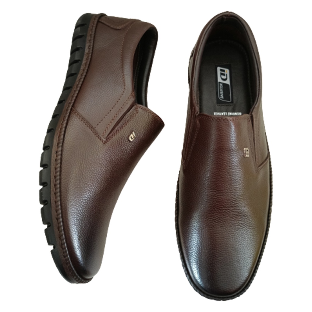 ID 2071 BROWN MEN'S CASUAL LETHER SHOE SLIPON