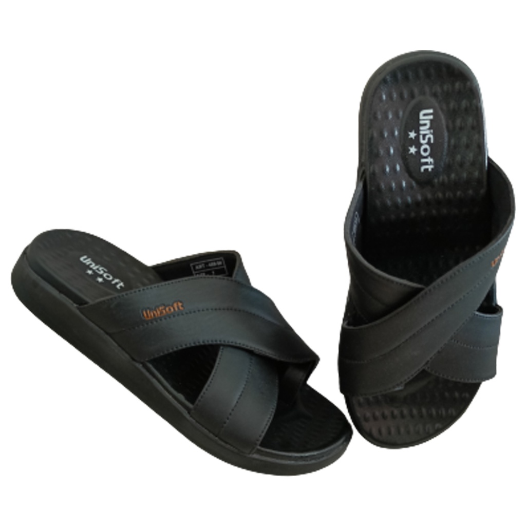 UNISOFT 459-54 BLACK MEN'S CHAPPAL