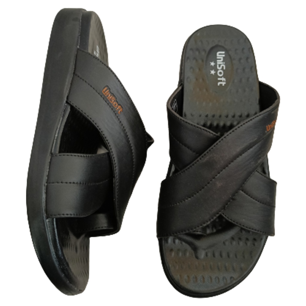 UNISOFT 459-54 BLACK MEN'S CHAPPAL