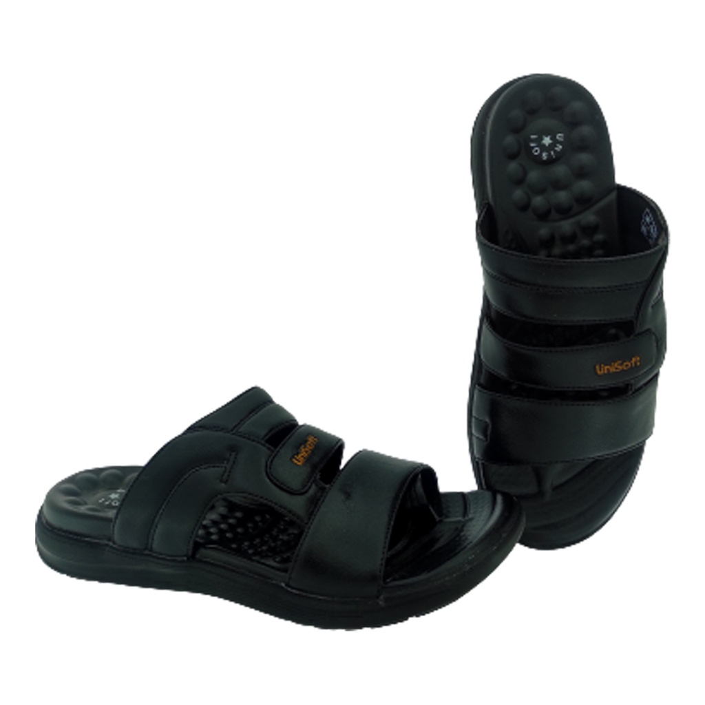 UNISOFT 458-11 BLACK MEN'S CHAPPAL