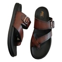 HITZ 6758 BROWN MEN'S LETHER CHAPPAL