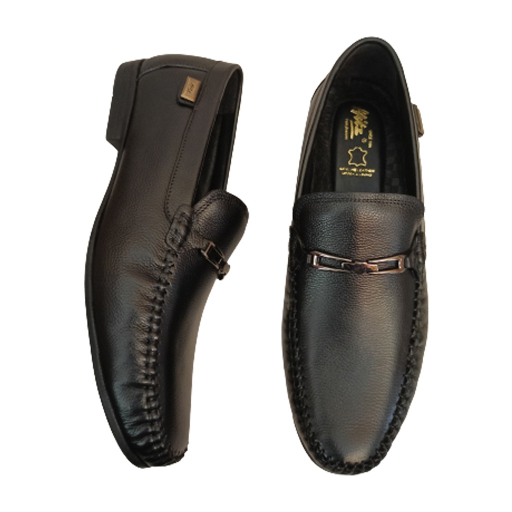 HITZ 5328 BLACK MEN'S LETHER LOAFER