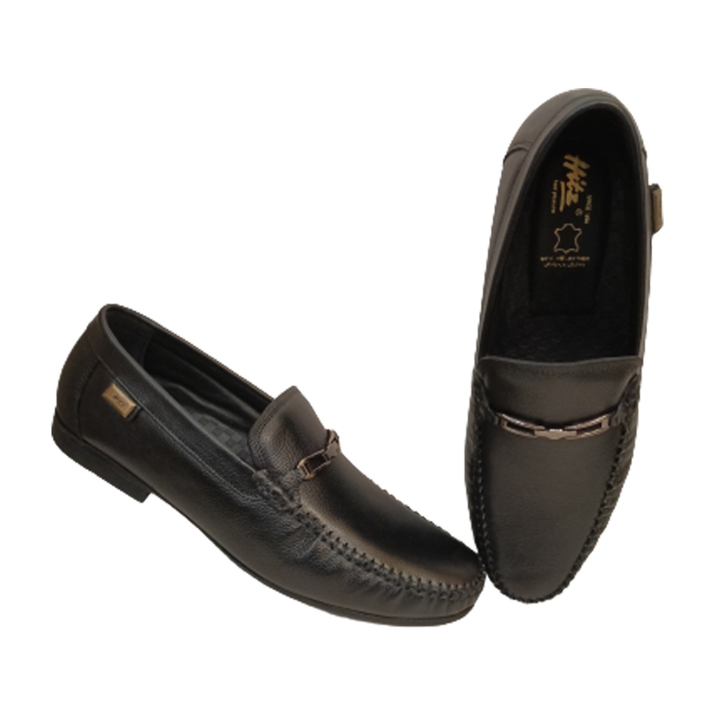 HITZ 5328 BLACK MEN'S LETHER LOAFER