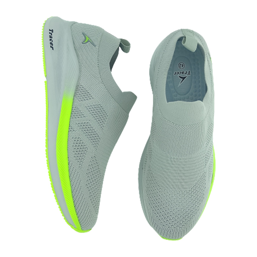 TRACER VICTORY-1505 L.GREY/GREEN MEN'S SPORT SHOE