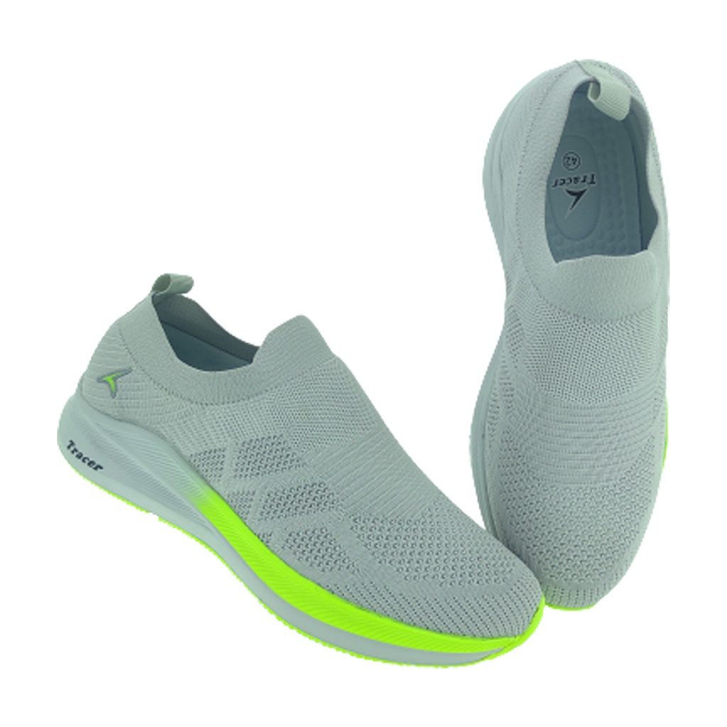 TRACER VICTORY-1505 L.GREY/GREEN MEN'S SPORT SHOE