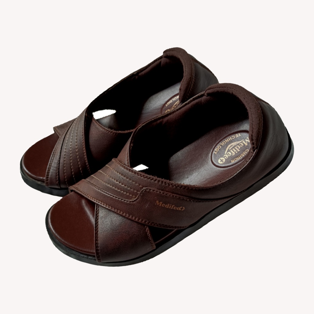 MEDIFEET MEN'S ORTHO CASUAL SANDAL BROWN