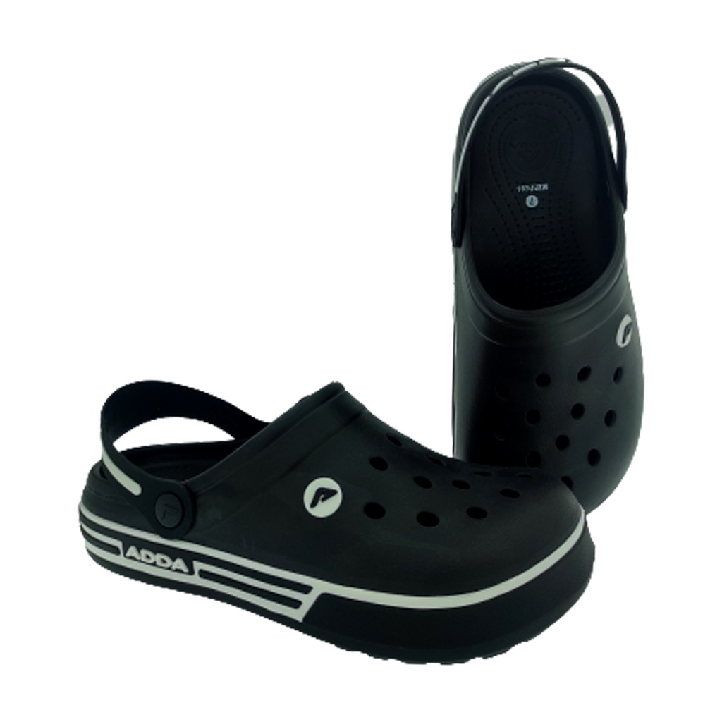 ADDA NAVIGATOR-555 BLACK MEN'S CROCS STYLE SANDAL