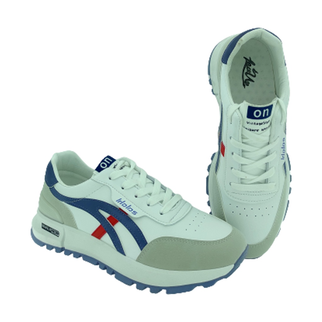 LACE UP JAH-XF-2024 WHITE BLUE MEN'S SNEAKERS