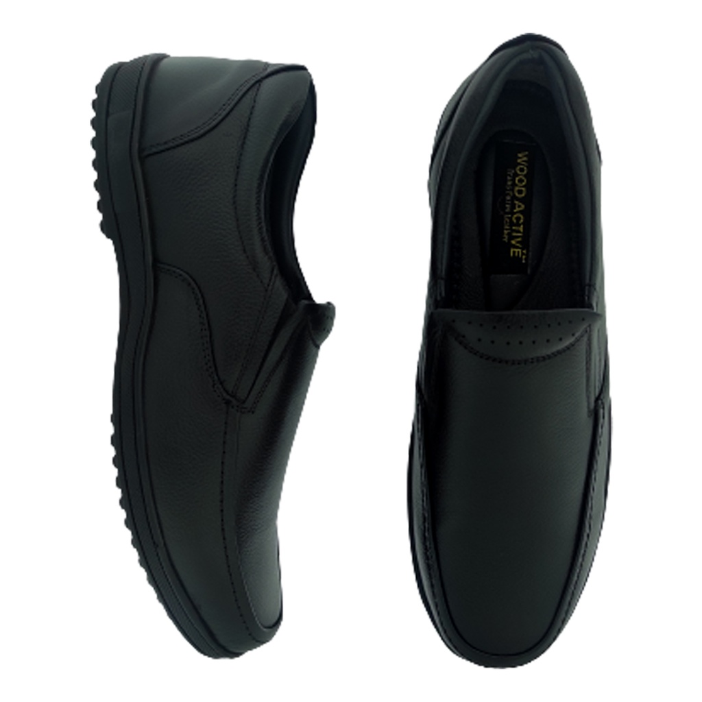 WOOD ACTIVE MEN'S LEATHER SHOE BLACK