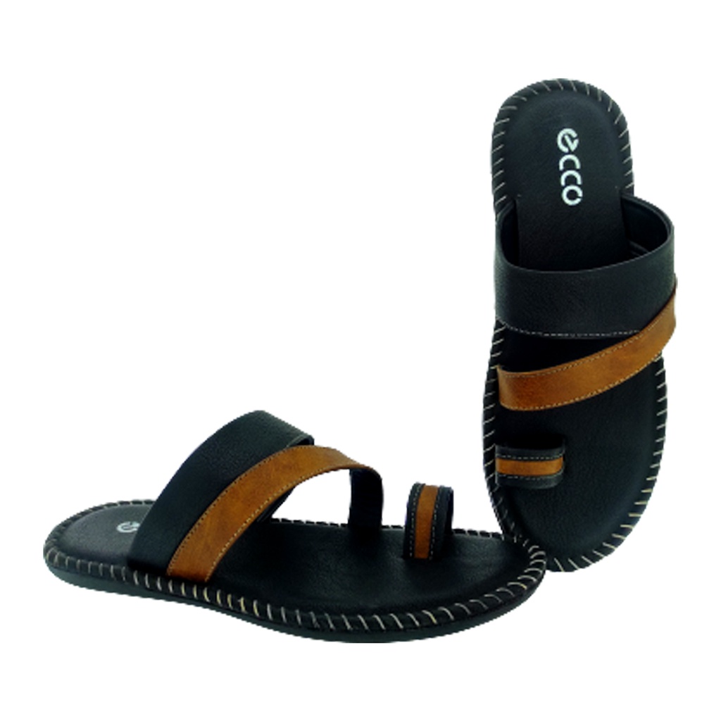 ECCO/COMFORT MIA-21 BLACK MEN'S CHAPPAL