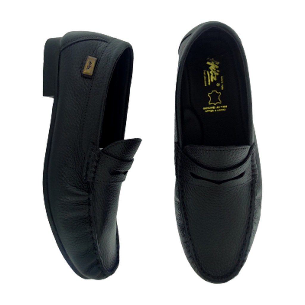 HITZ L-1 BLACK MEN'S LETHER LOAFER