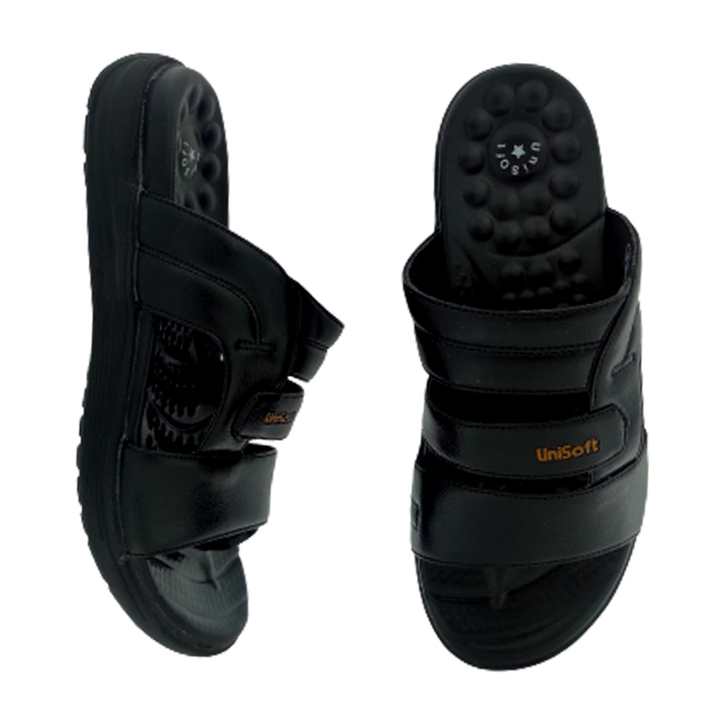 UNISOFT 458-11 BLACK MEN'S CHAPPAL