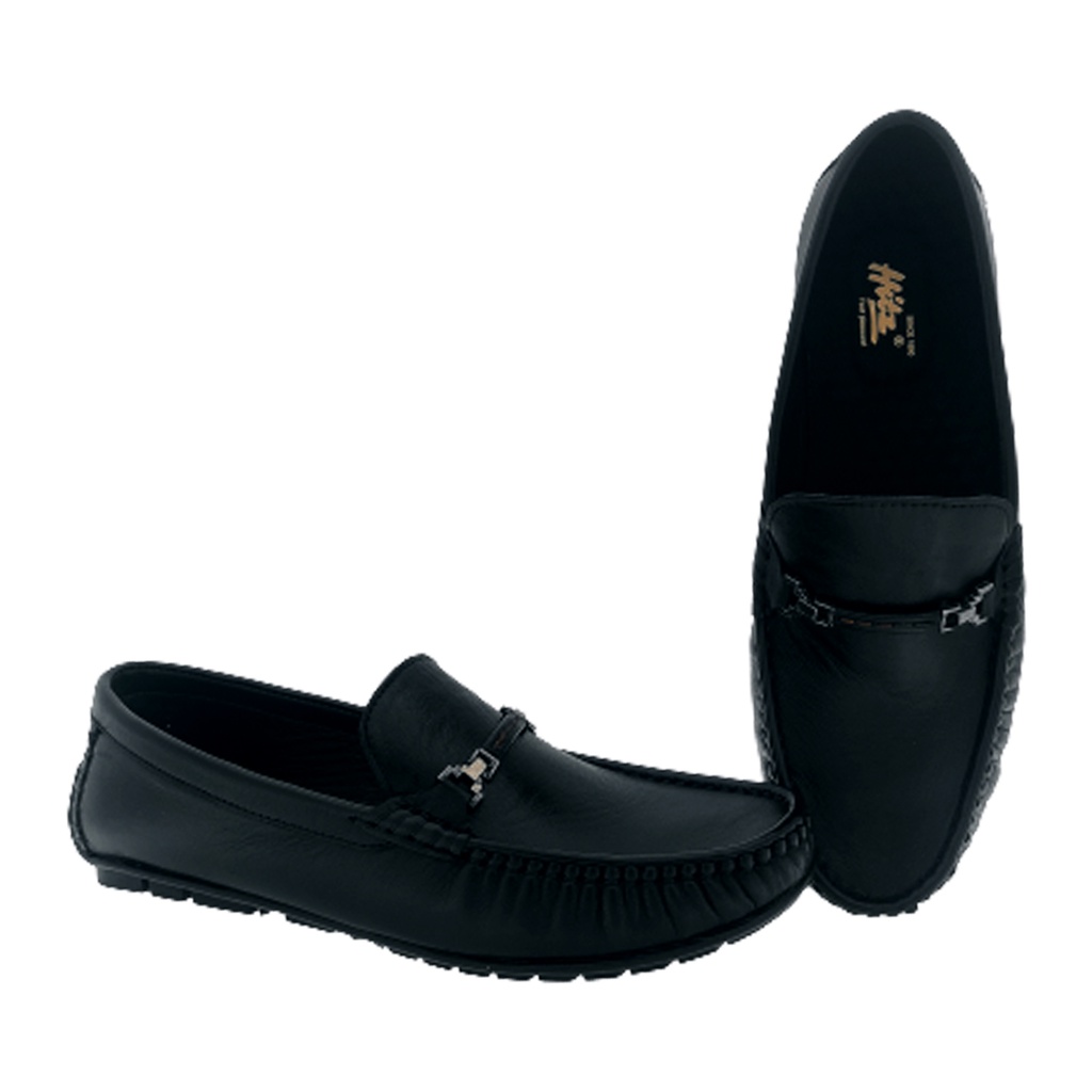 HITZ 8352 BLACK MEN'S LETHER LOAFER